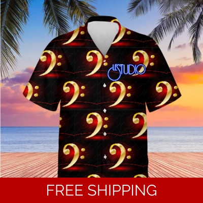 Hawaiian Shirt Unisex Le Studio Bass Clef